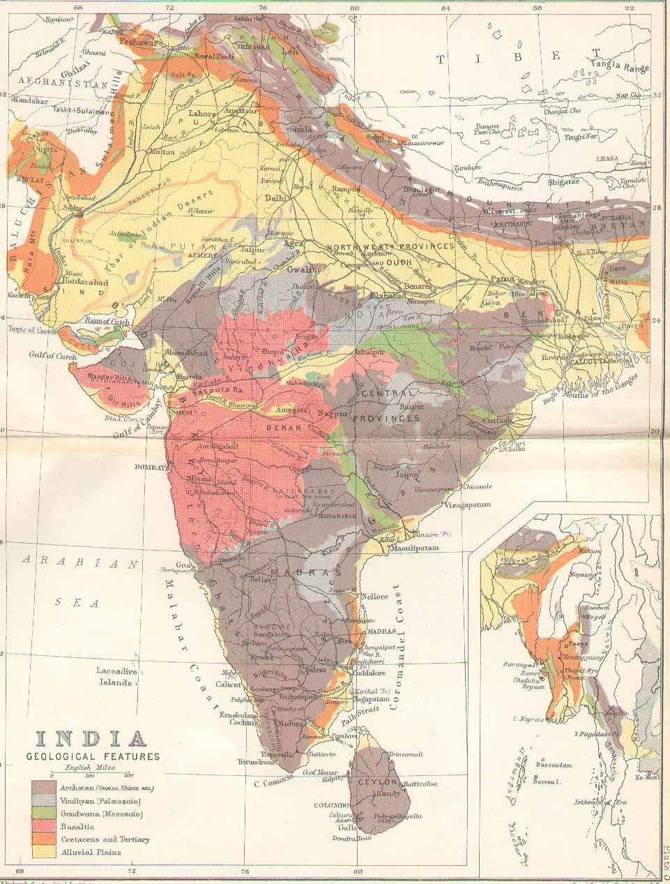 mapa da Índia antiga