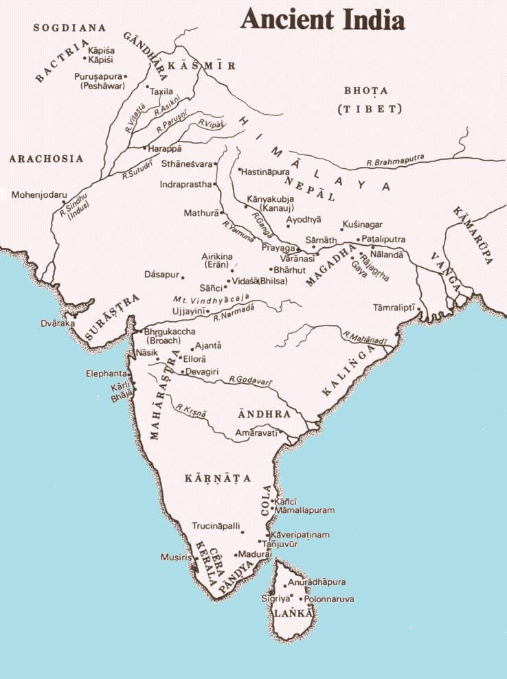 Índia antiga mapa