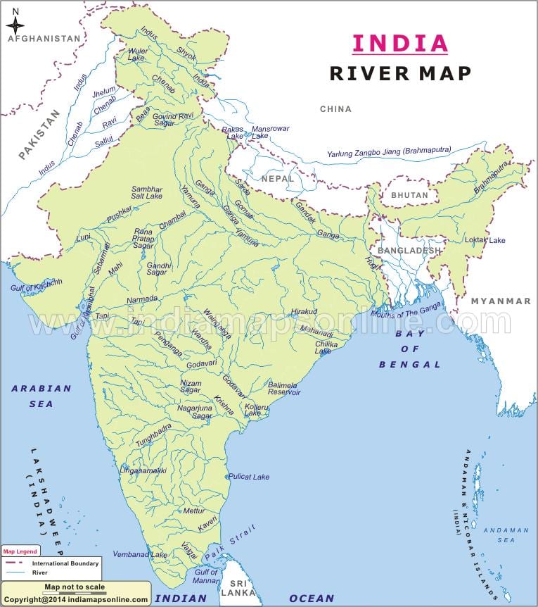 sindhu rio mapa da Índia