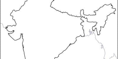 Índia mapa de contorno