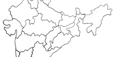 Índia desenho do mapa de imagens