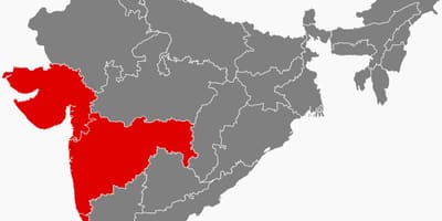 Mapa da Índia ocidental