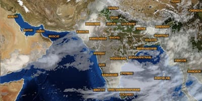 Índia satélite mapa do tempo