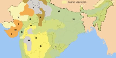 Mapa da agricultura da Índia